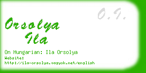 orsolya ila business card